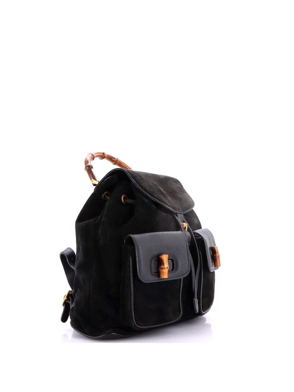 Gucci Vintage Bamboo Backpack Suede #299186G55B - Picture 2 of 8